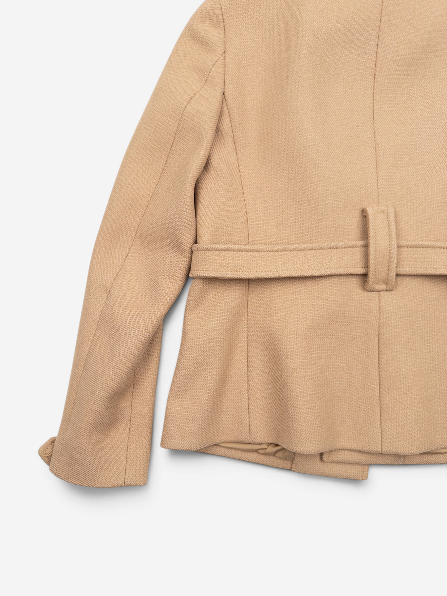 Prada 2000s Short Duffle Coat Jacket – belt detail