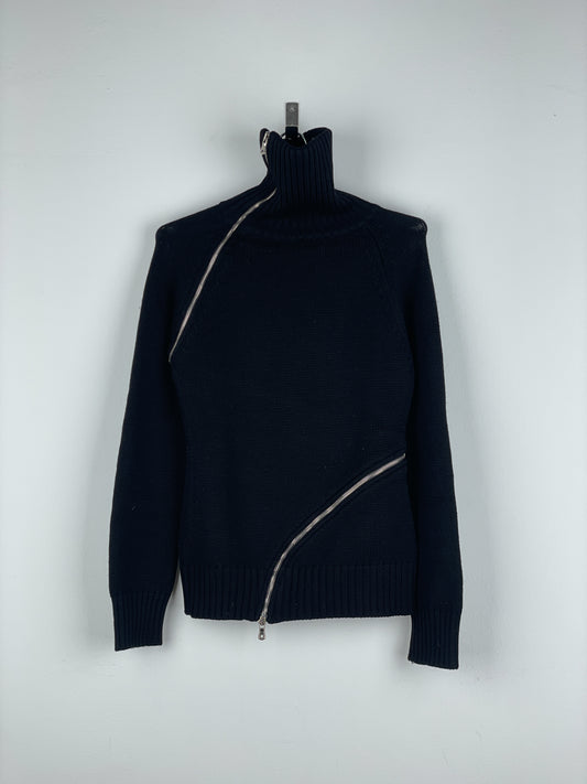 Dolce & Gabbana AW03 Spiral Zip Knit Turtleneck Sweater – photo 3