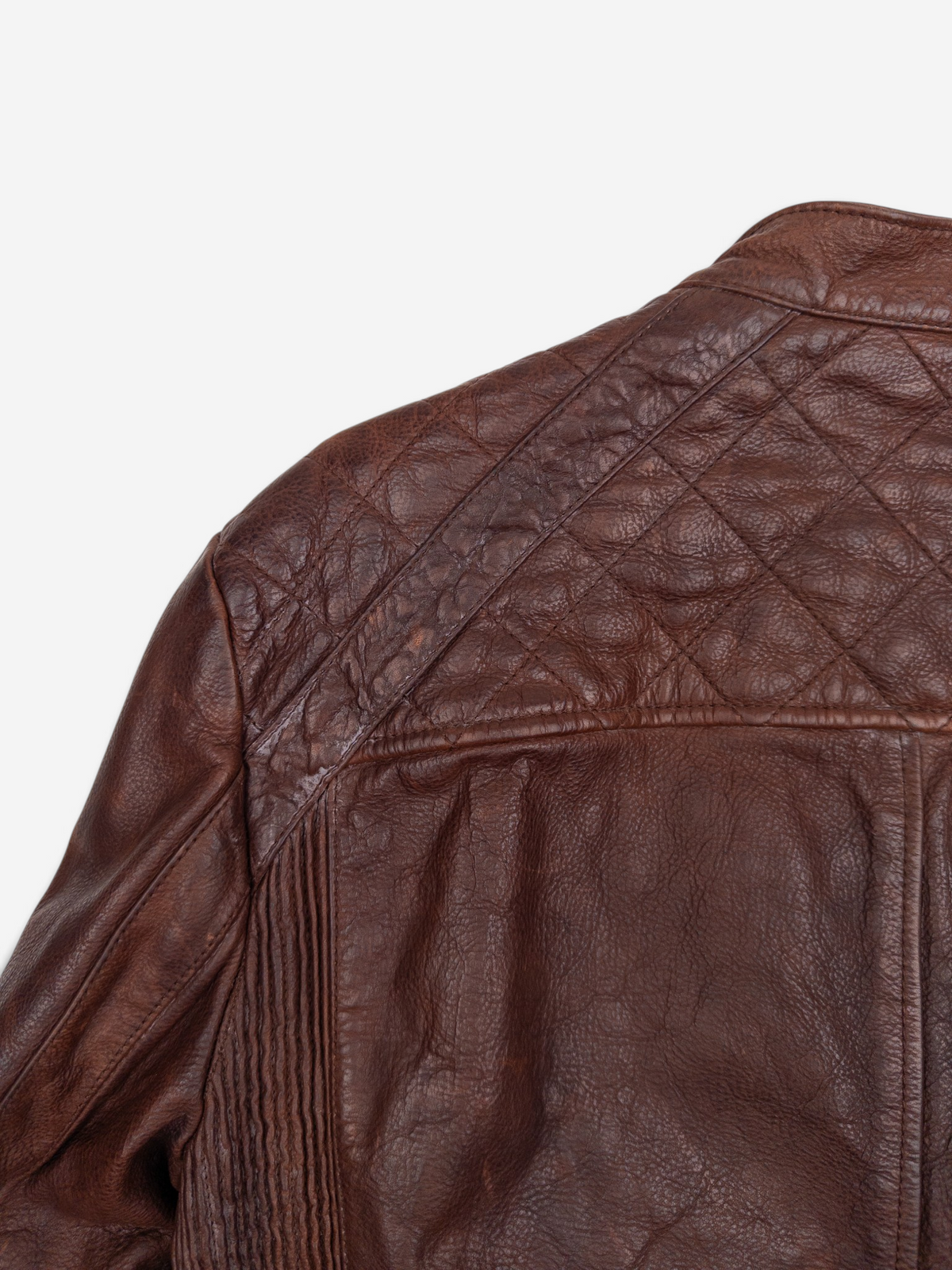 Gucci 2010s by Frida Giannini Quilted Leather Cafe Racer Biker Jacket – sleeve detail