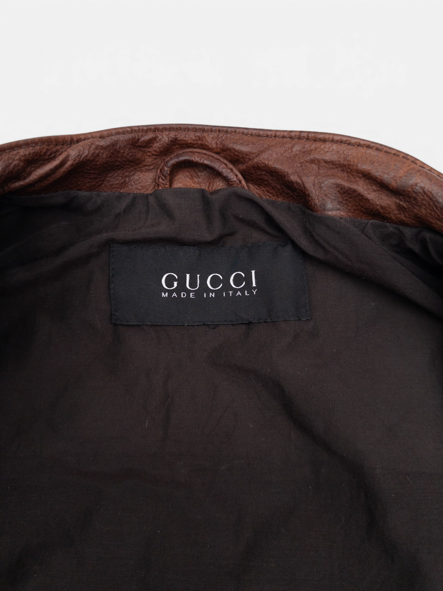 Gucci 2010s by Frida Giannini Quilted Leather Cafe Racer Biker Jacket – brand label