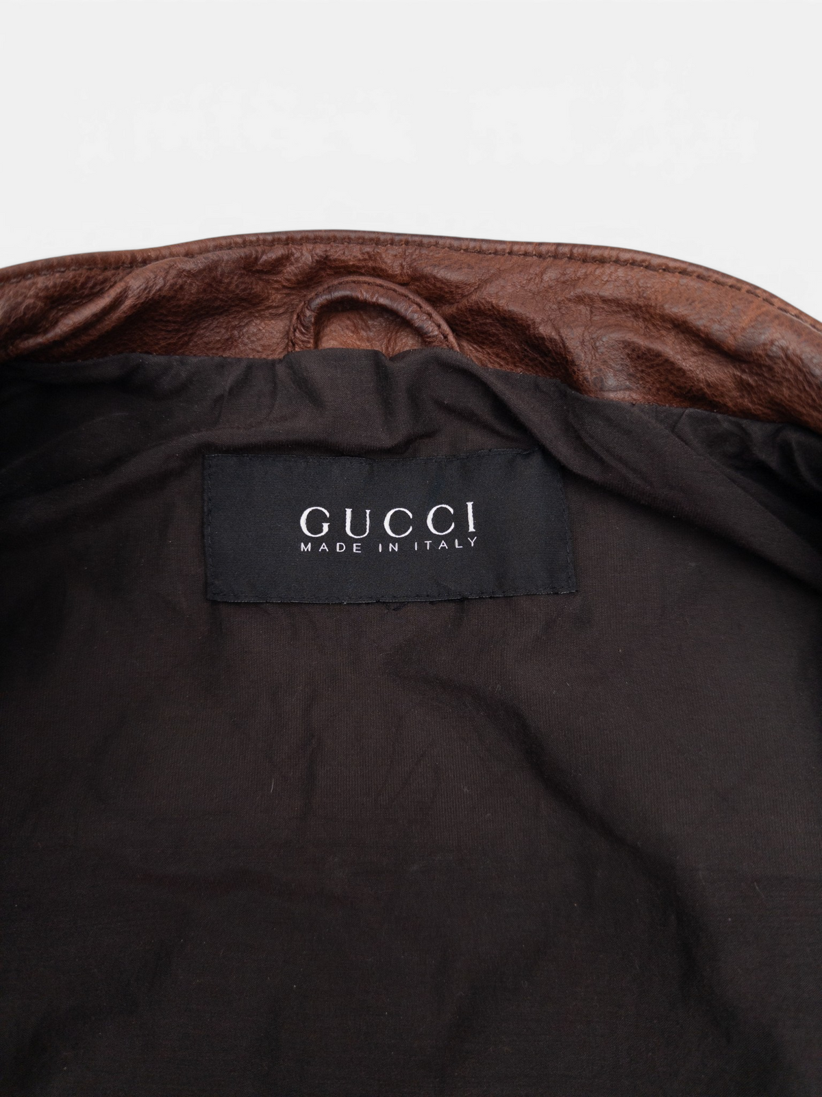 Gucci 2010s by Frida Giannini Quilted Leather Cafe Racer Biker Jacket – brand label