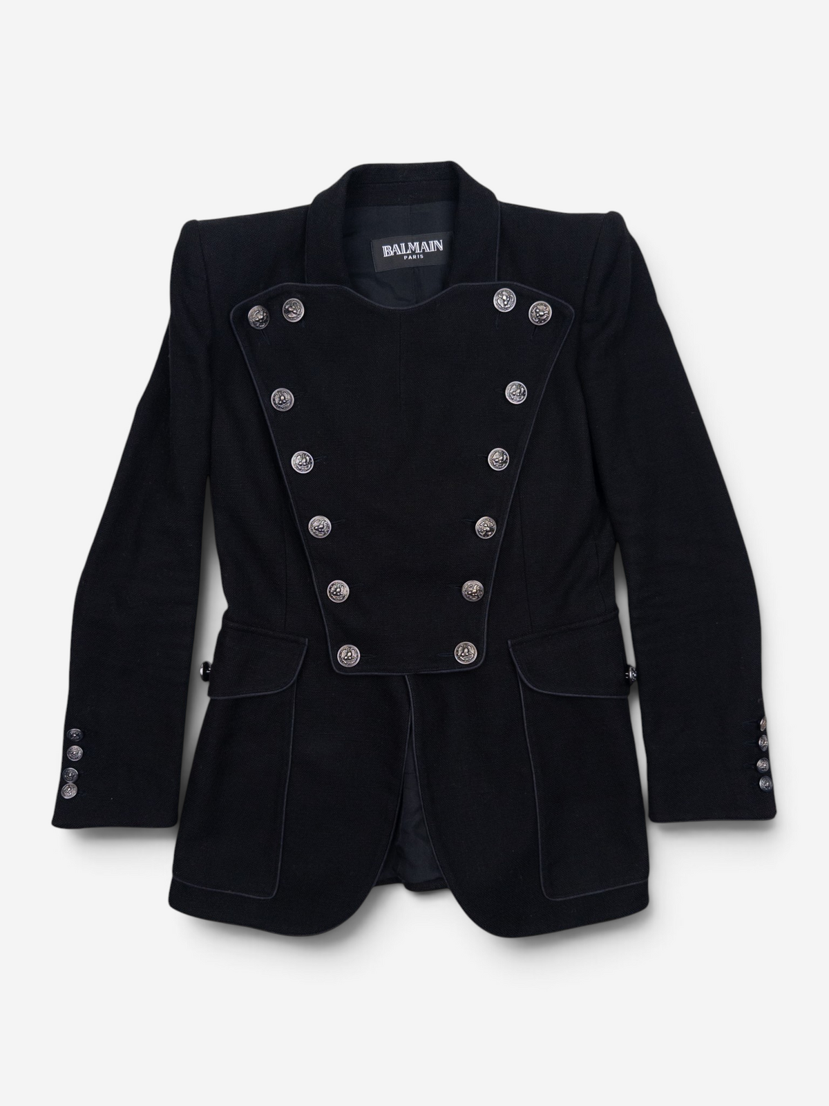 Balmain by Decarnin 2010s Military Napoleon Blazer Jacket – front view
