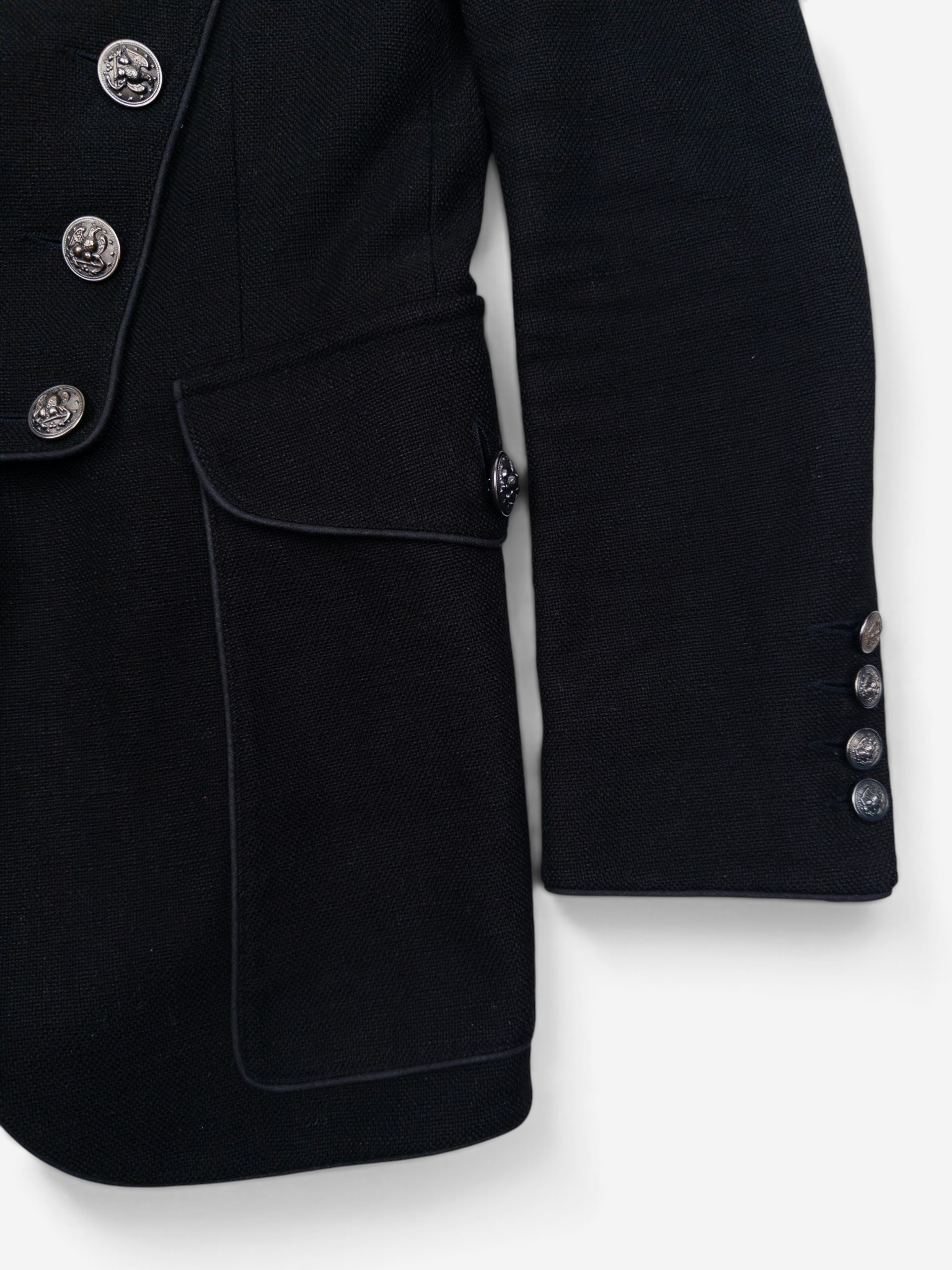 Balmain by Decarnin 2010s Military Napoleon Blazer Jacket – sleeve detail
