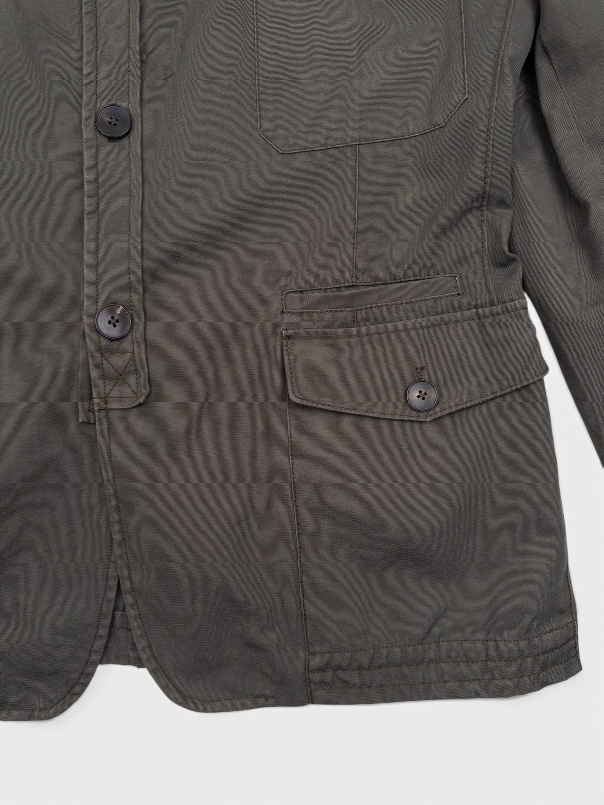Gucci by Tom Ford 2000s Multi-Pocket Military Field Jacket – hem detail