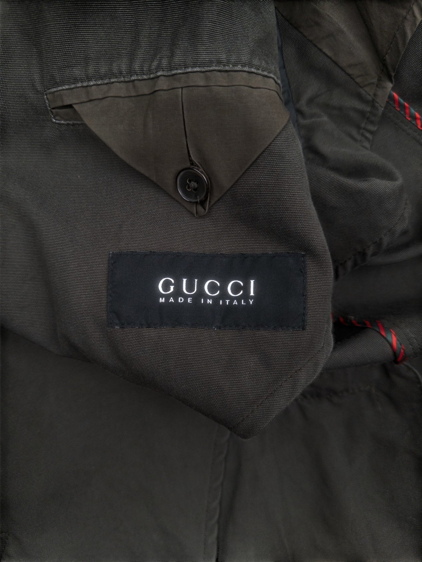 Gucci by Tom Ford 2000s Multi-Pocket Military Field Jacket – brand label