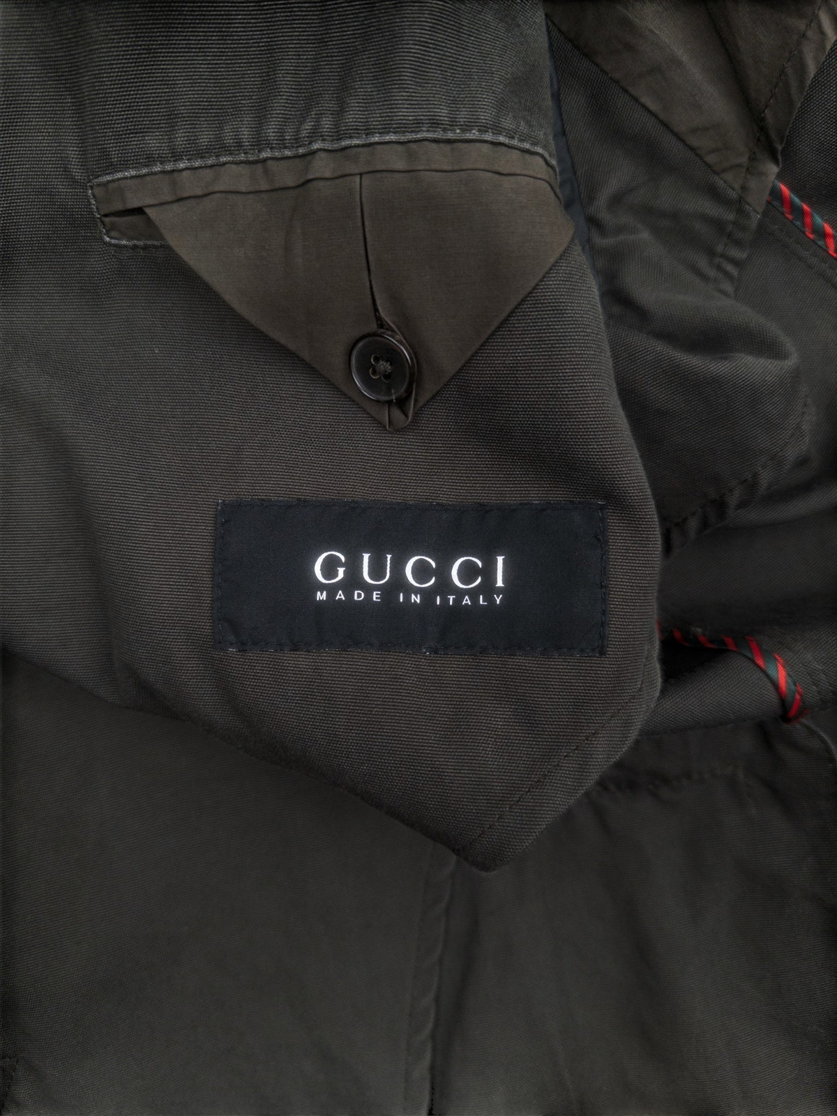 Gucci by Tom Ford 2000s Multi-Pocket Military Field Jacket – brand label