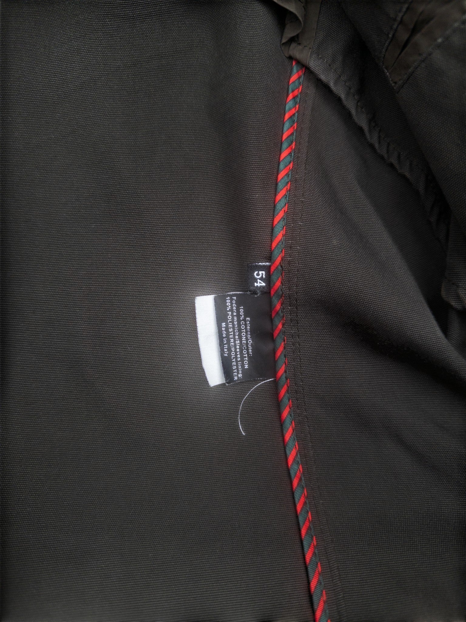 Gucci by Tom Ford 2000s Multi-Pocket Military Field Jacket – size label