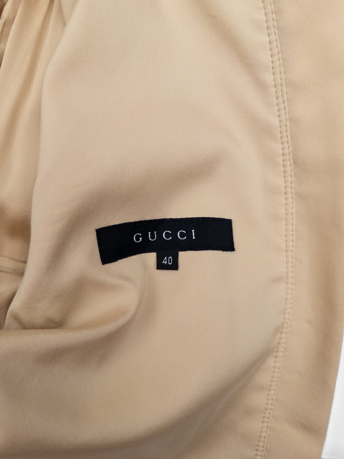 Gucci by Tom Ford SS04 Gold-Colored Woven Leather Biker Jacket – brand label