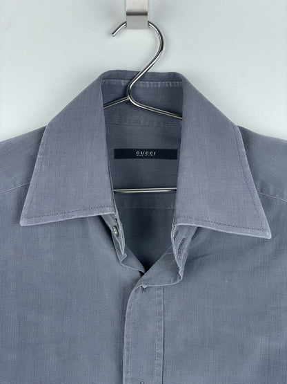 Gucci by Tom Ford 1990s Panelled Button-Up Shirt (grey)