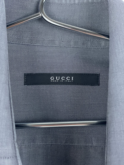 Gucci by Tom Ford 1990s Panelled Button-Up Shirt (grey)