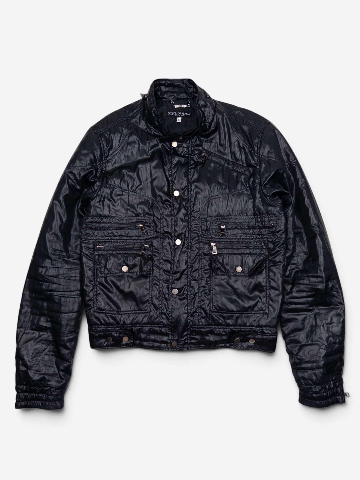 Dolce & Gabbana 2000s Biker Puffer Jacket – front view