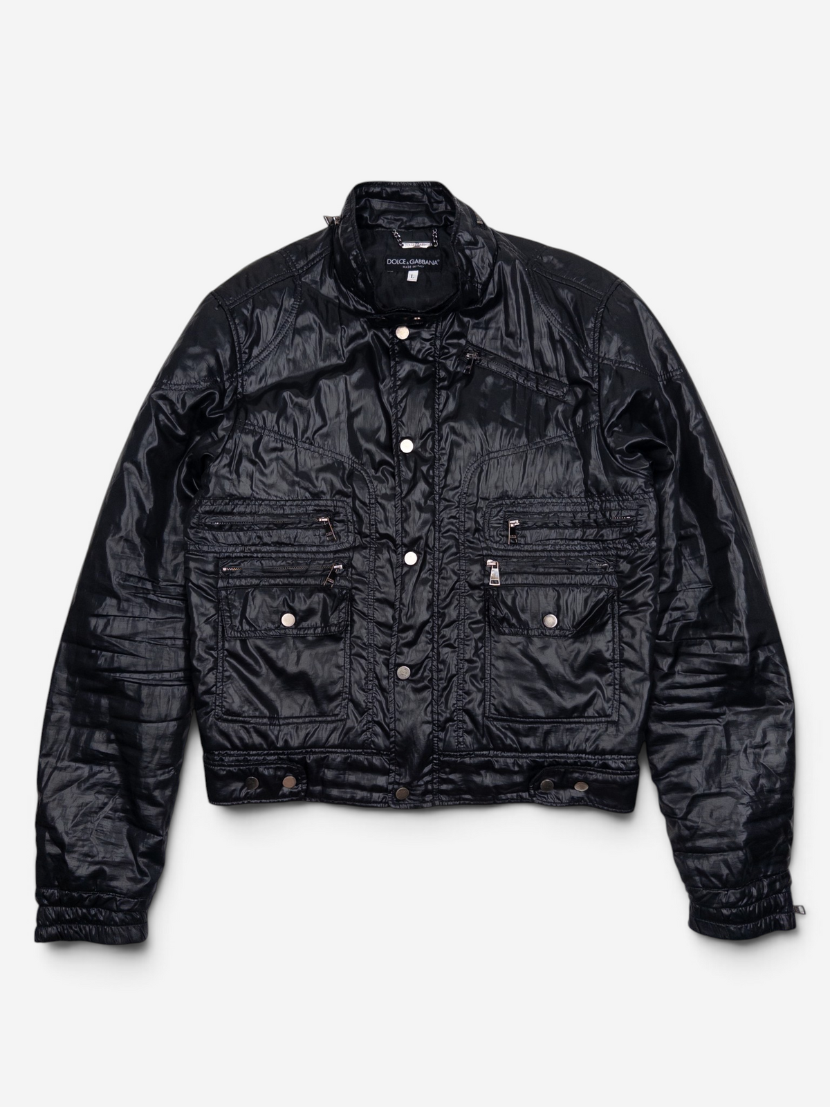 Dolce & Gabbana 2000s Biker Puffer Jacket – front view