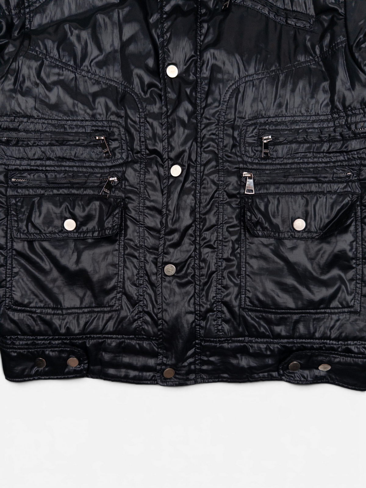 Dolce & Gabbana 2000s Biker Puffer Jacket – pocket detail