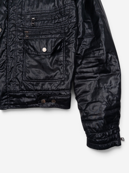 Dolce & Gabbana 2000s Biker Puffer Jacket – sleeve detail