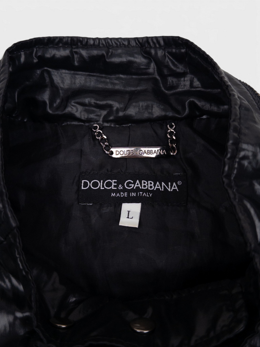 Dolce & Gabbana 2000s Biker Puffer Jacket – brand label