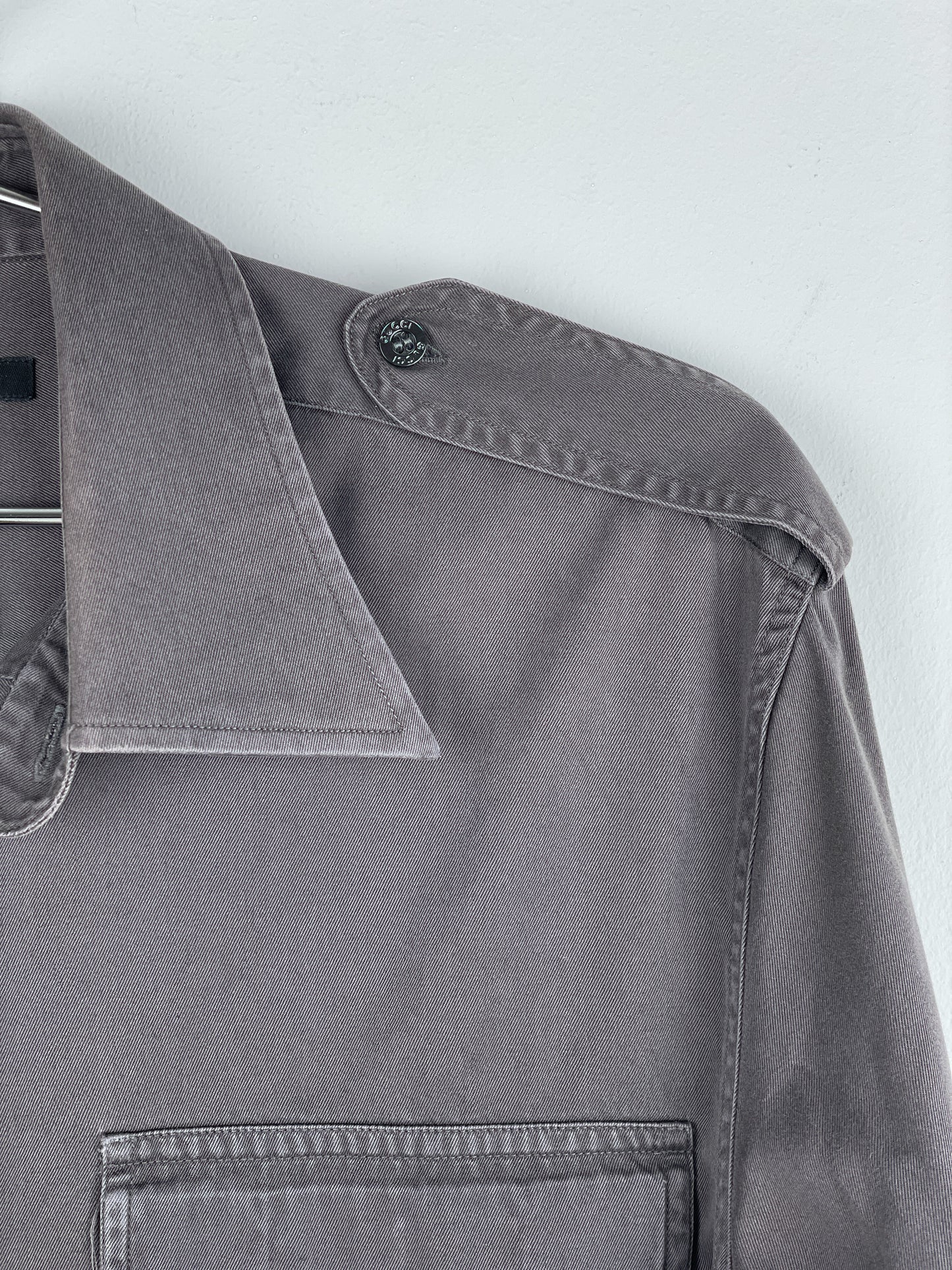 Gucci by Tom Ford 1990s Military-Pocket Button-Up Shirt