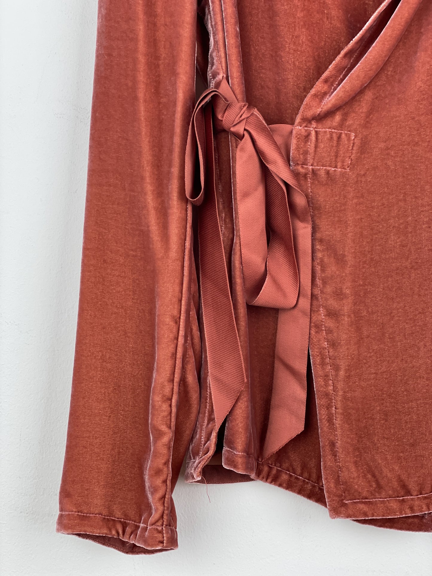 Rick Owens AW19 'Larry' Velvet Kimono Tie Blazer Jacket