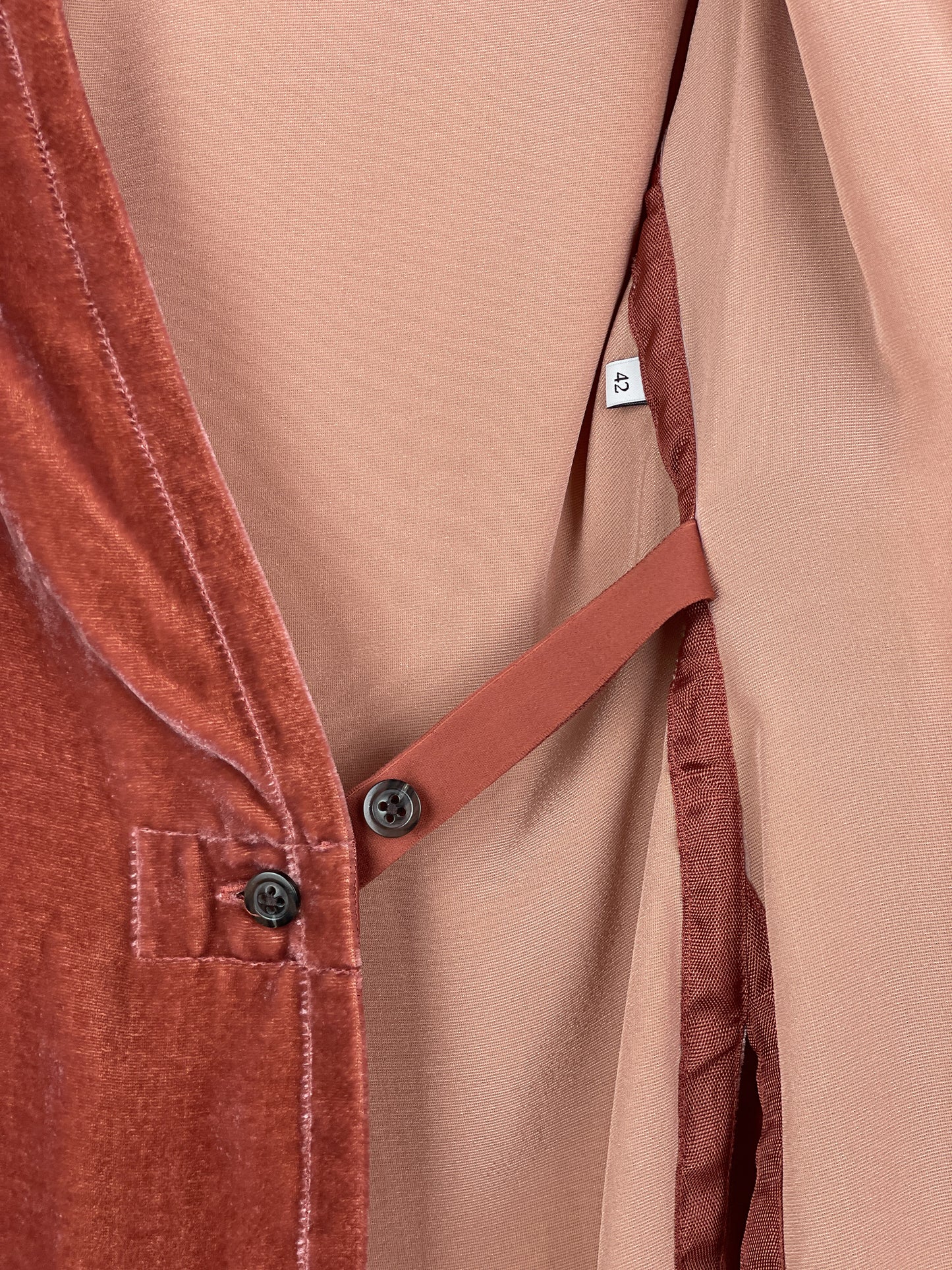Rick Owens AW19 'Larry' Velvet Kimono Tie Blazer Jacket