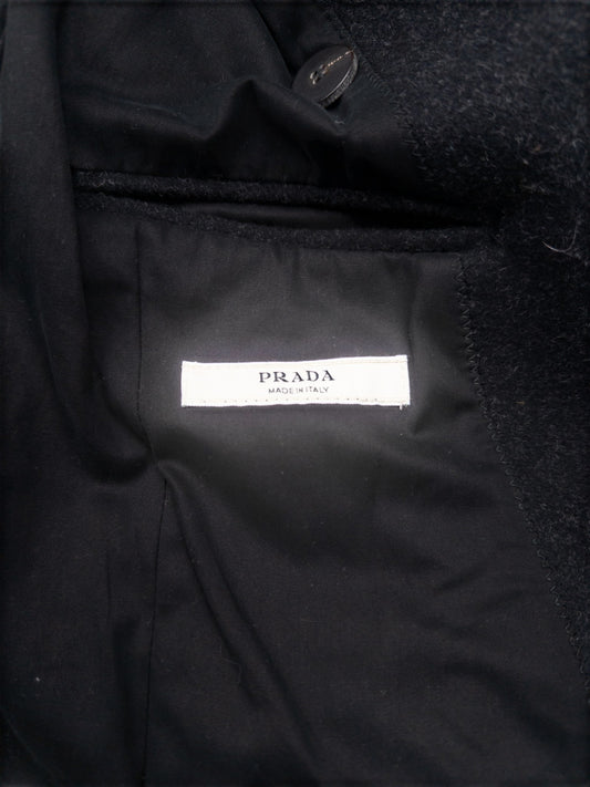 Prada 2000s Double Breasted Coat – brand label