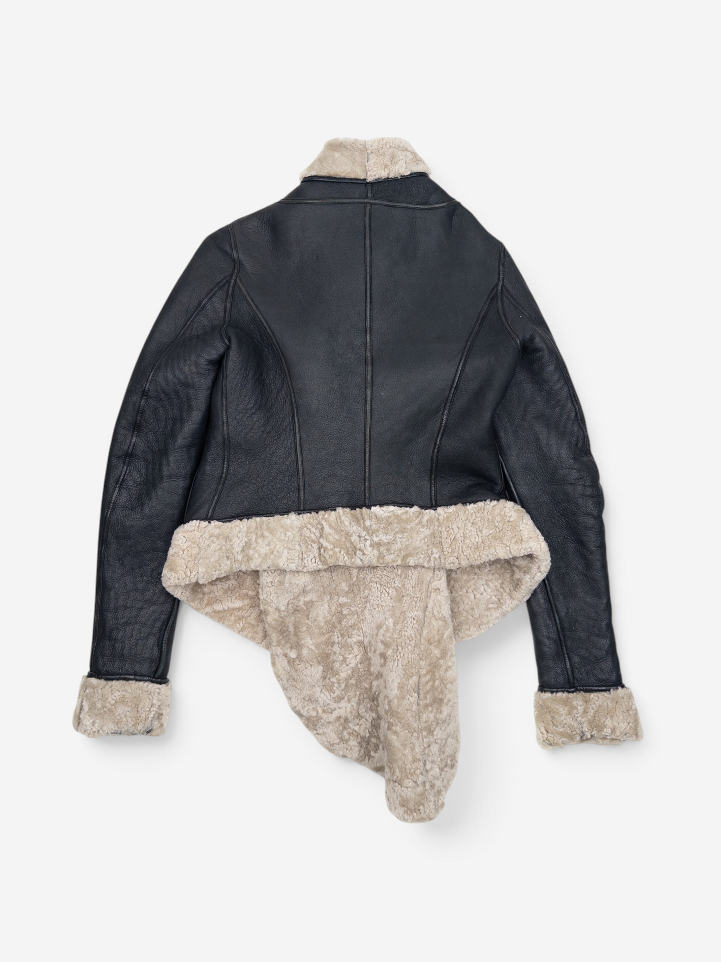 Rick Owens AW11 ‘Limo’ Reversible Scooped Shearling Leather Jacket – back view