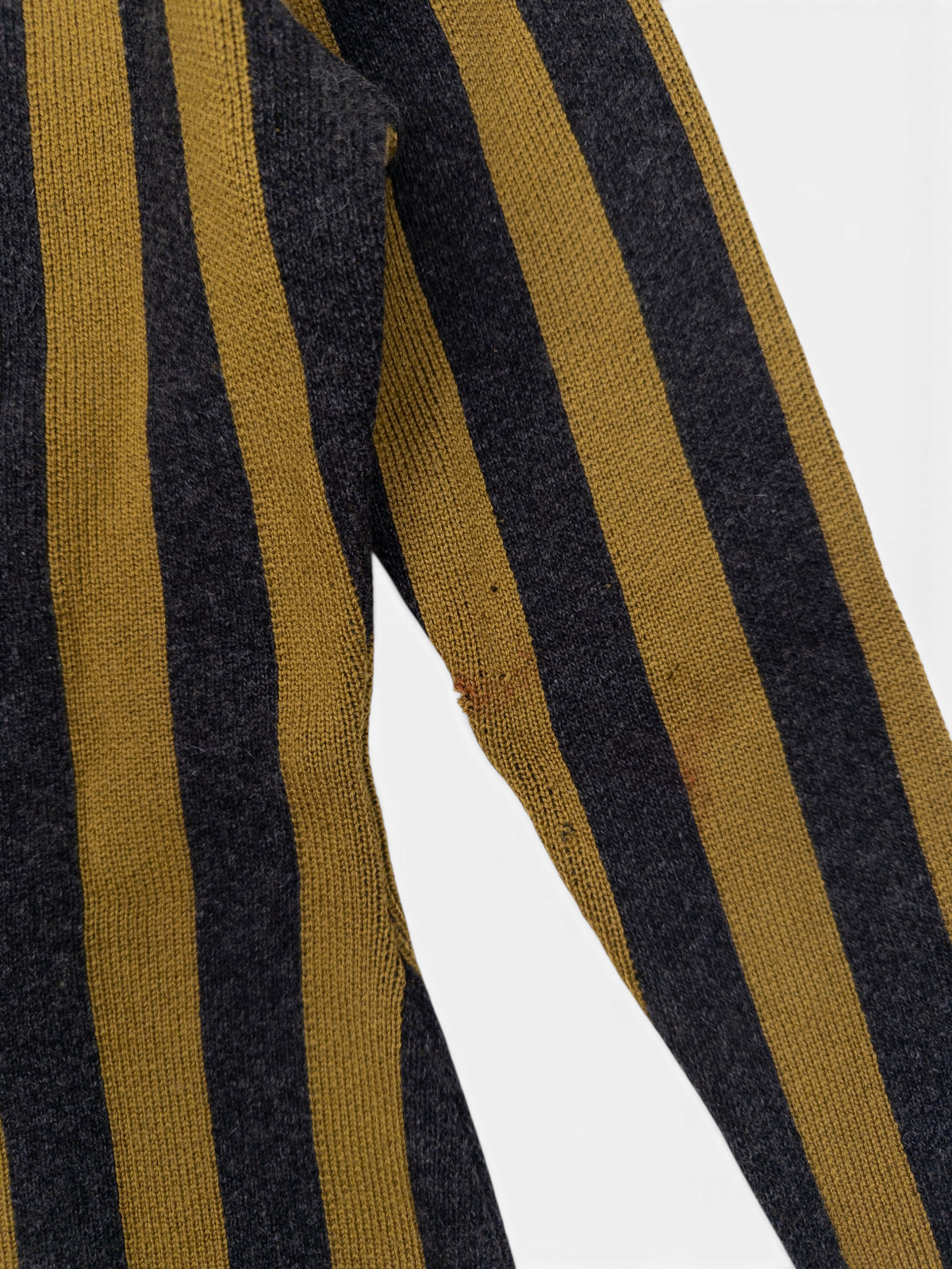 Jean Paul Gaultier AW86 Striped Number 2 Wrestler Mockneck Sweater – sleeve detail