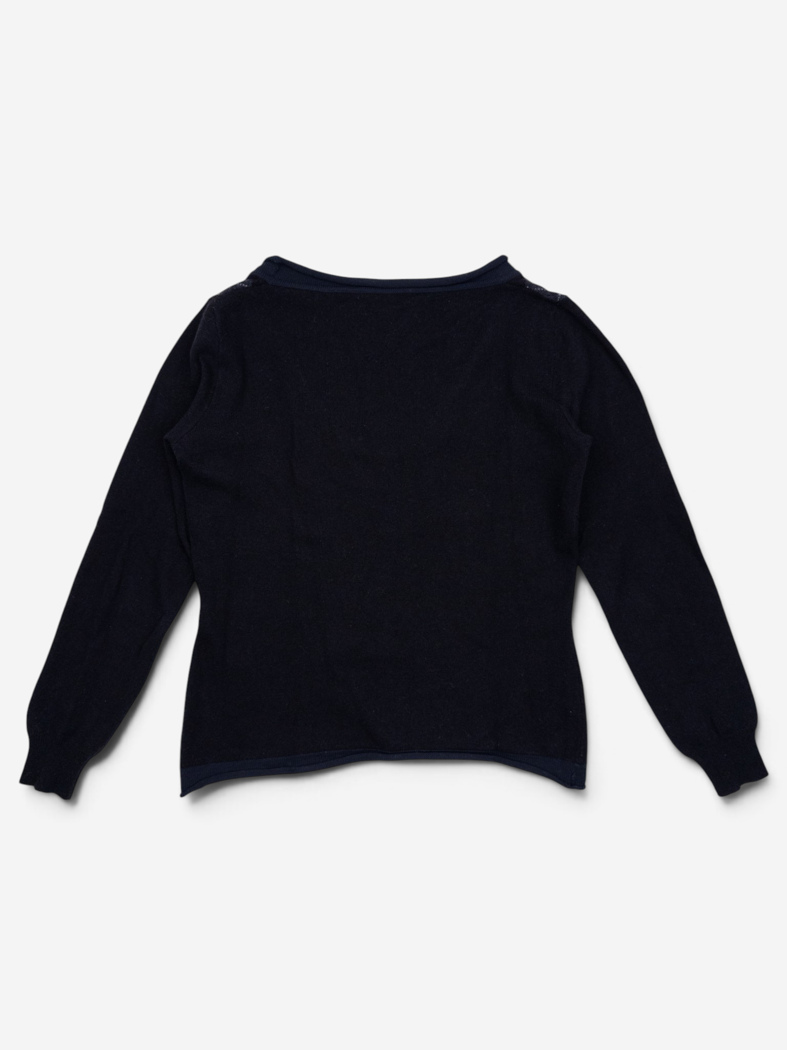 Prada AW03 Argyle V-Neck Knit Sweater – back view