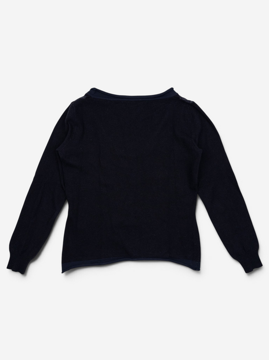 Prada AW03 Argyle V-Neck Knit Sweater – back view