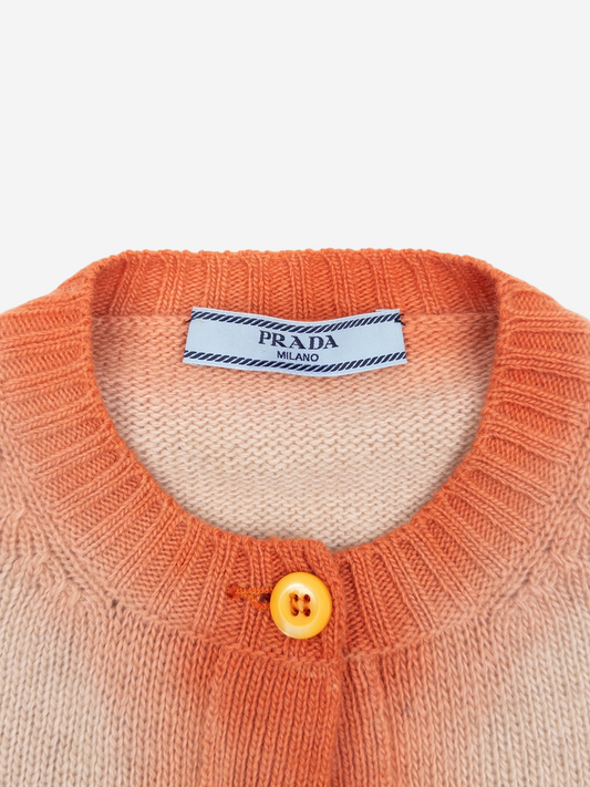 Prada AW11 Ombre Trim Knit Cardigan – brand label