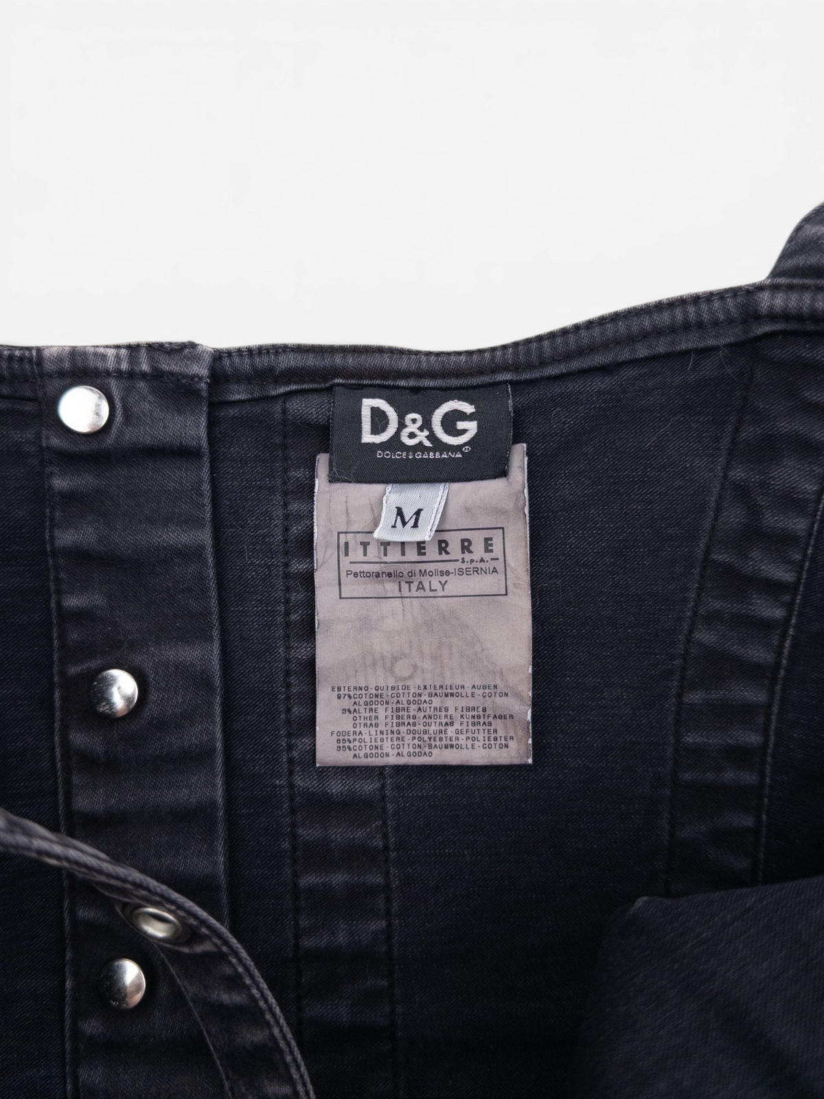 Dolce Gabbana 2000s 3-Piece Bondage Denim Bustier Set – bustier brand label