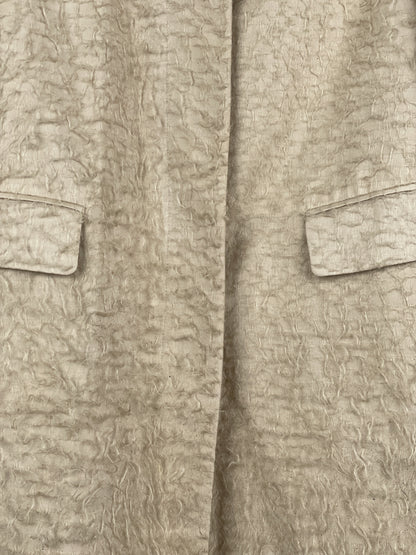 Helmut Lang 1990s Shaggy Fringe Chesterfield Coat