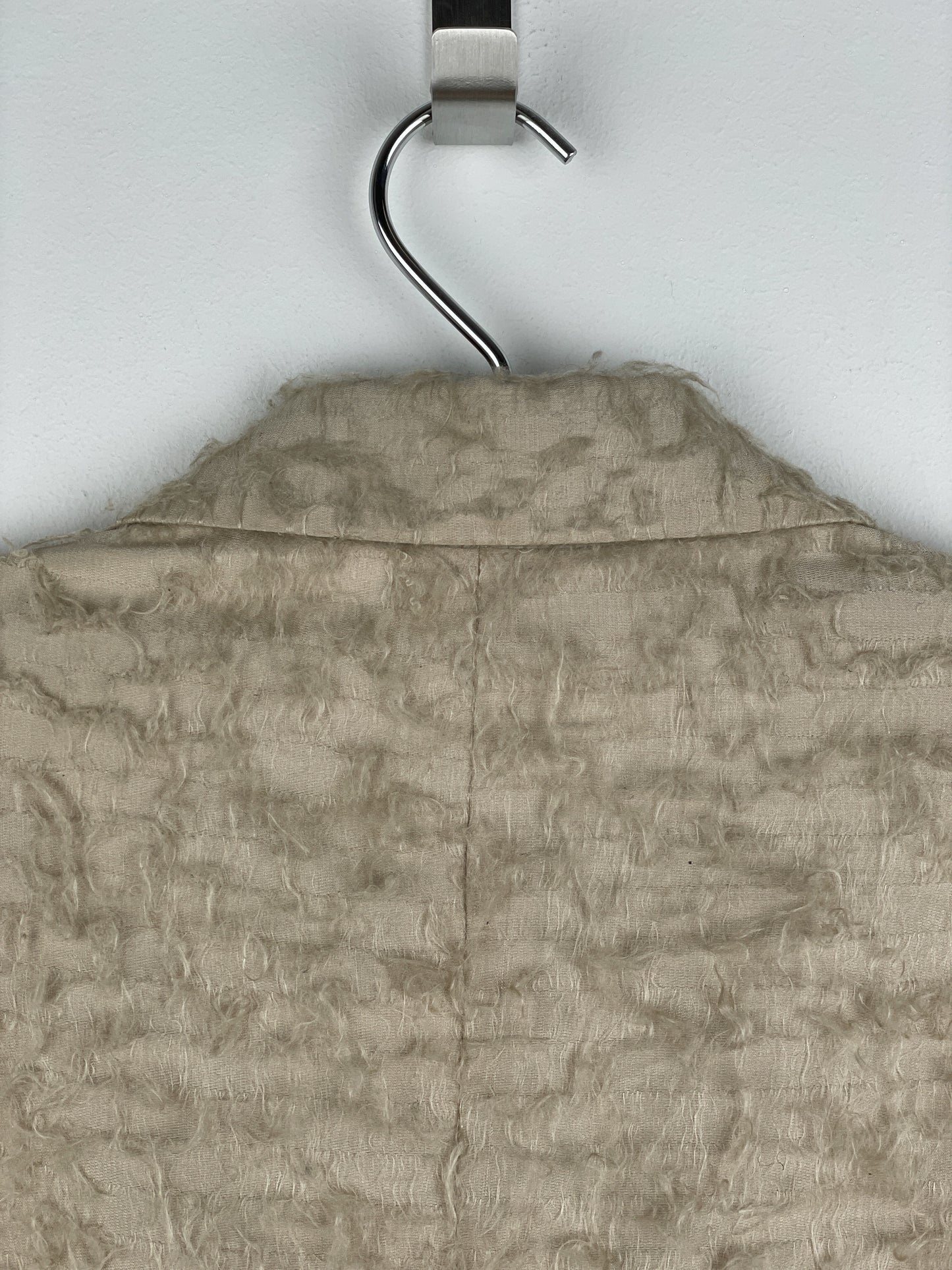 Helmut Lang 1990s Shaggy Fringe Chesterfield Coat