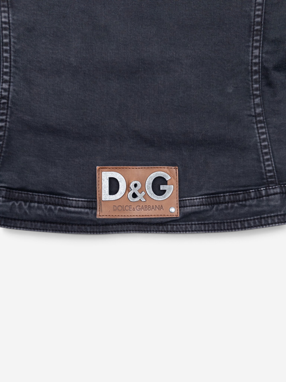 Dolce Gabbana 2000s 3-Piece Bondage Denim Bustier Set – jacket logo tab detail