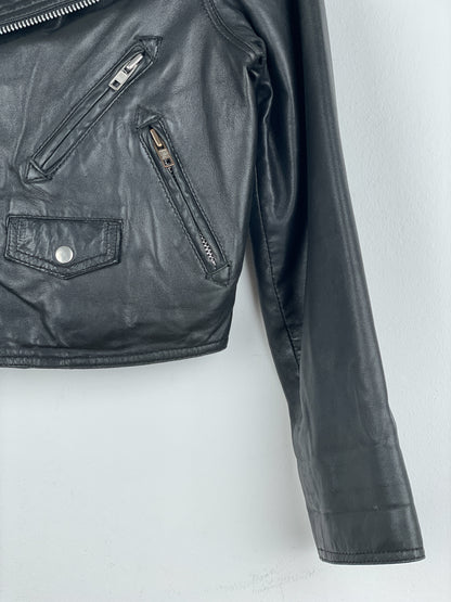Jean Paul Gaultier 1990s Cropped Leather Biker Jacket