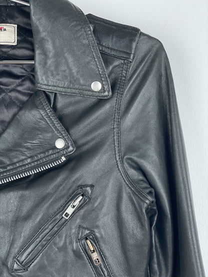 Jean Paul Gaultier 1990s Cropped Leather Biker Jacket