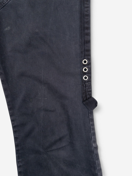 Dolce Gabbana 2000s 3-Piece Bondage Denim Bustier Set – trouser button detail