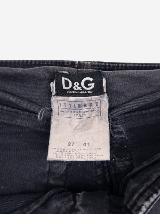 Dolce Gabbana 2000s 3-Piece Bondage Denim Bustier Set – trouser size label