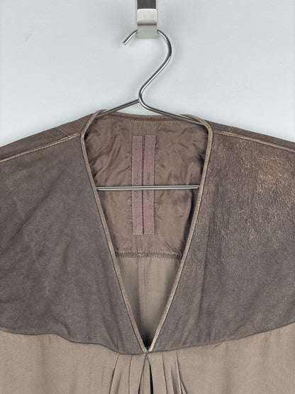 Rick Owens AW13 'Plinth' Hybrid Leather Dress