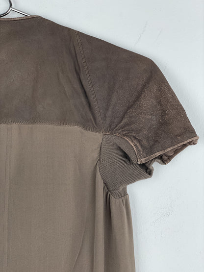 Rick Owens AW13 'Plinth' Hybrid Leather Dress