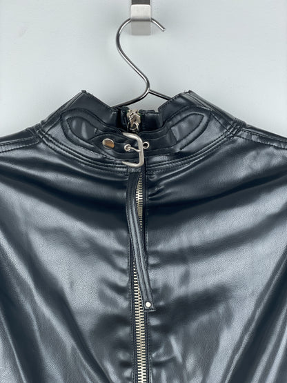 Jean Paul Gaultier 1990s Backzip Bondage Fetish Rubber Top