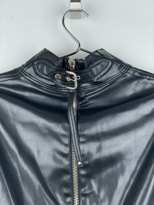 Jean Paul Gaultier 1990s Backzip Bondage Fetish Rubber Top – photo 7