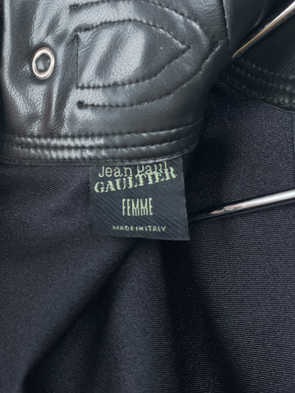 Jean Paul Gaultier 1990s Backzip Bondage Fetish Rubber Top