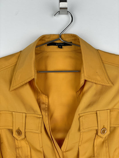 Gucci by Tom Ford 1990s Chest-Pocket Blouse
