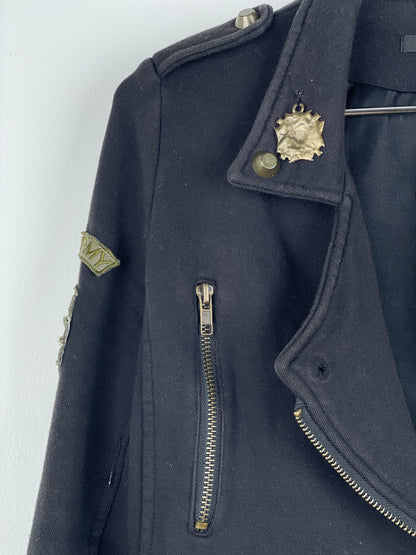 Balmain Military Patch Biker Jacket