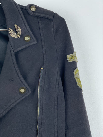 Balmain Military Patch Biker Jacket