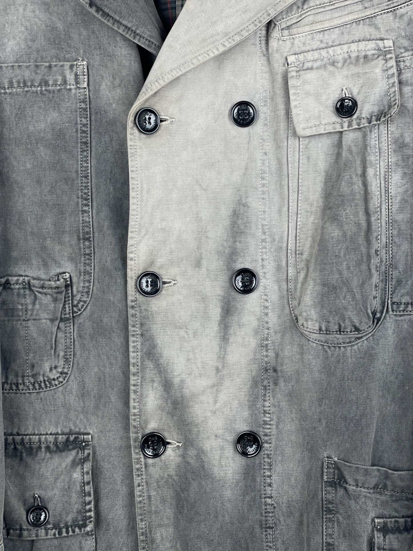Dolce & Gabbana AW03 Multi-Pocket Cargo Military Coat