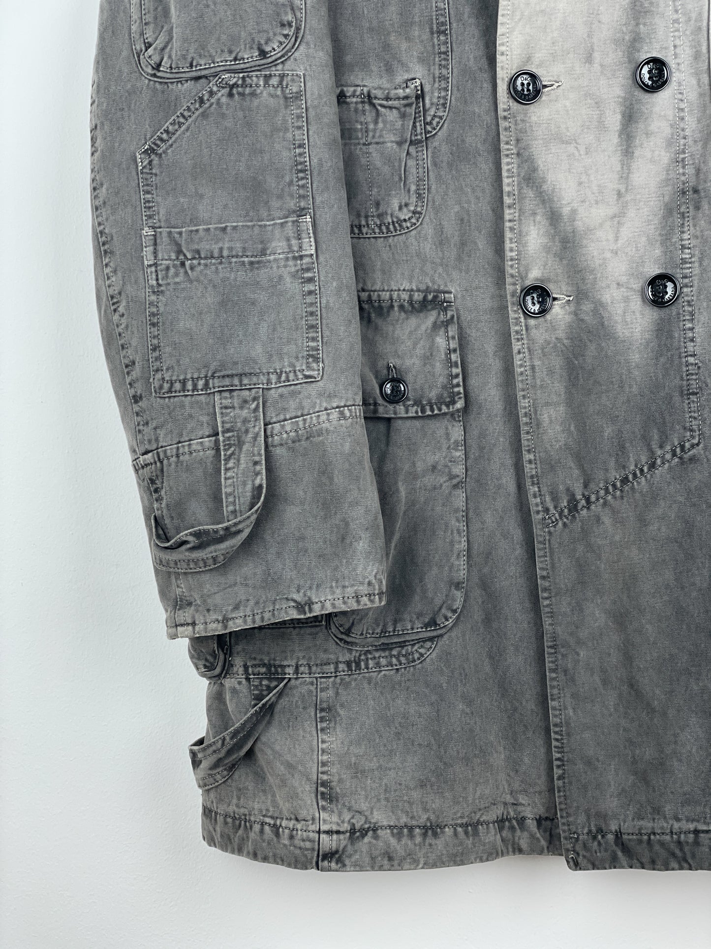 Dolce & Gabbana AW03 Multi-Pocket Cargo Military Coat