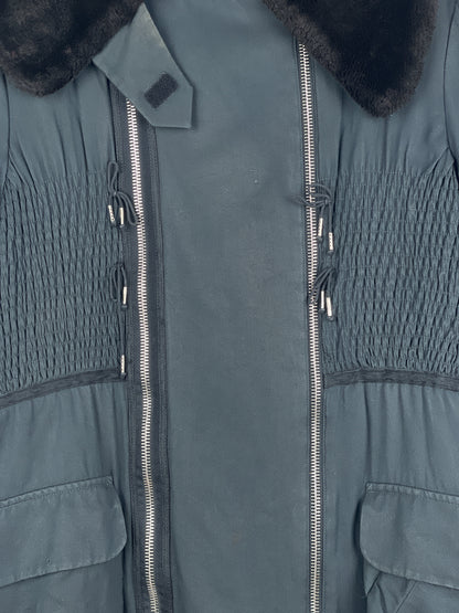 Jean Paul Gaultier AW89 'Femmes entre Elles' Zipper Fur Coat