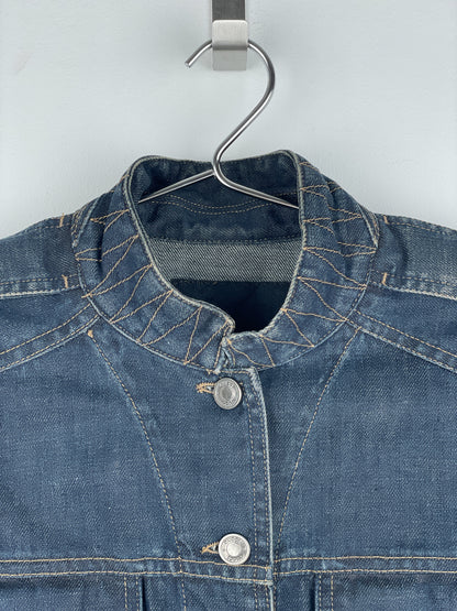 Gucci by Tom Ford SS02 Epaulettes Dark Denim Trucker Jacket