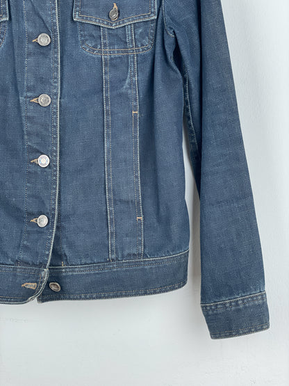 Gucci by Tom Ford SS02 Epaulettes Dark Denim Trucker Jacket
