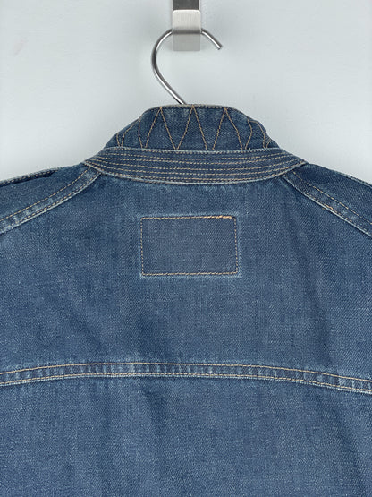 Gucci by Tom Ford SS02 Epaulettes Dark Denim Trucker Jacket